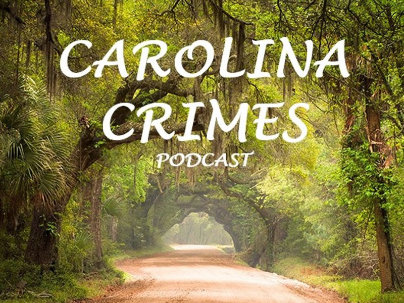 Carolina Crimes Podcast tree lined dirt road.