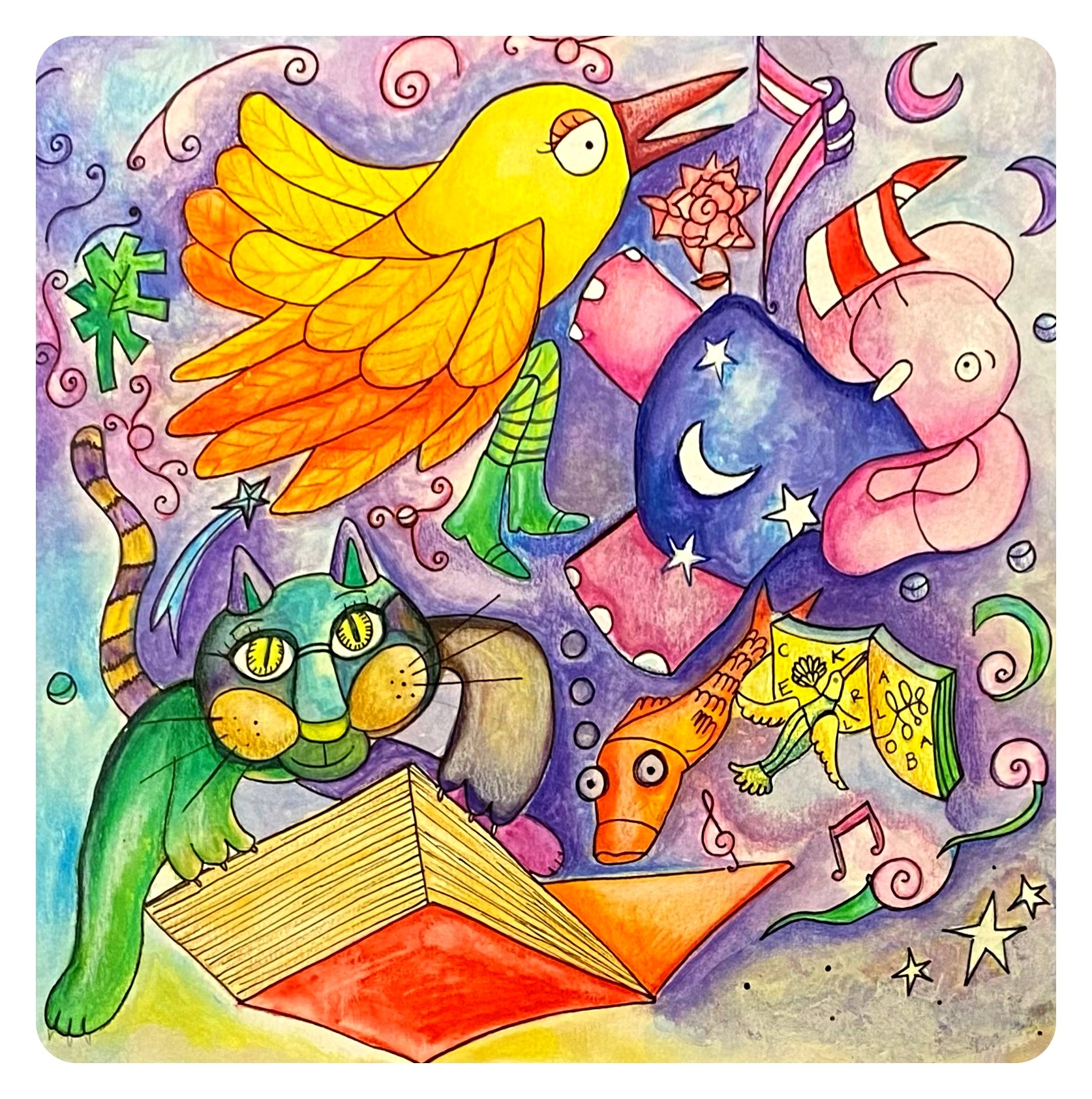 artwork titled books for spanish speaking families by goji