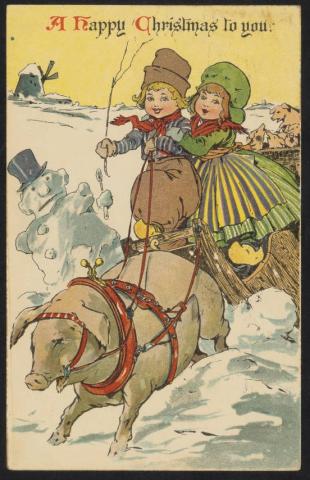 christmas postcard from 1907