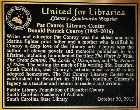 conroy literary landmark plaque
