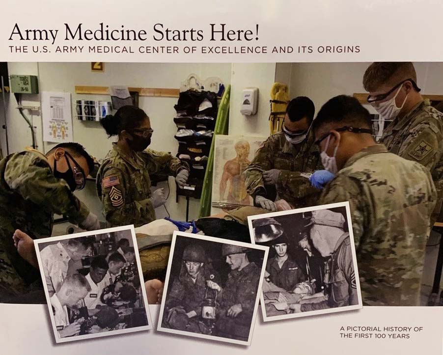 Cover of Army medicine starts here! the U.S. Army Medical Center of Excellence and its origins: a pictorial history of the first 100 years, 1920 to 2020