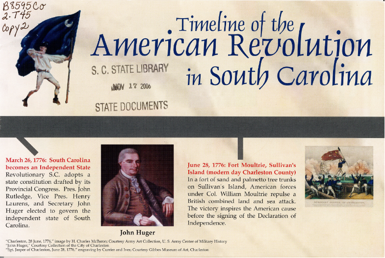 Cover of Timeline of the American Revolution in South Carolina