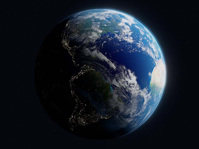 Earth from space. Photo by NASA.