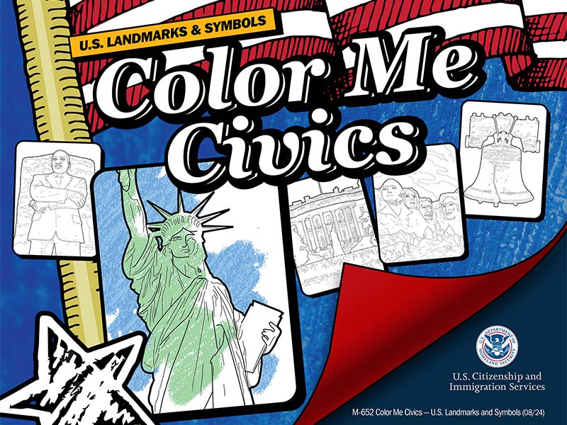 Cover of Color Me Civics coloring book.