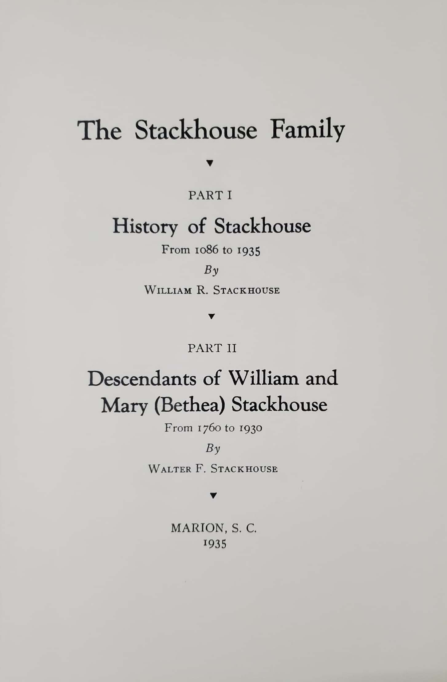Cover of The Stackhouse Family