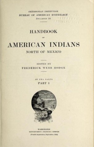 Cover of Handbook of American Indians North of Mexico: Part 1.