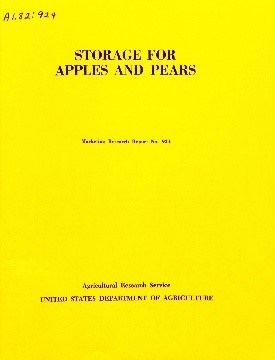 Cover of Storage for Apples and Pears.