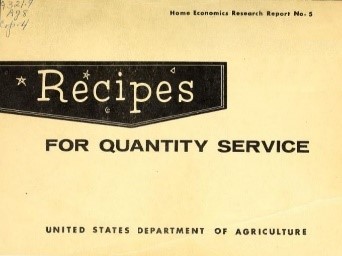 Cover of Recipes for Quantity Service.
