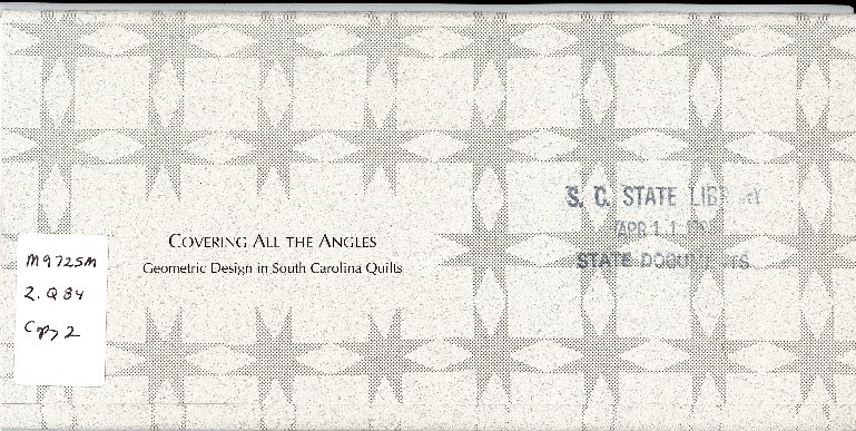 Cover of Covering All the Angles: Geometric Design in South Carolina Quilts.