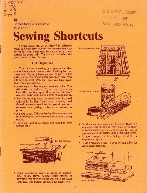 Cover of Sewing Shortcuts.
