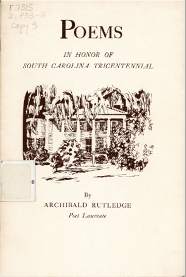 Cover of Poems: In Honor of South Carolina Tricentennial.