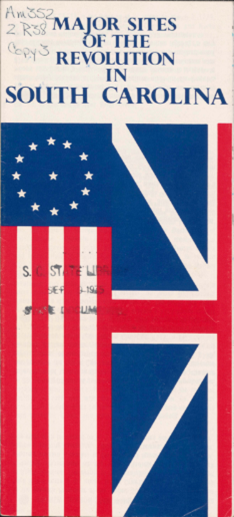 Cover of Major Sites of the Revolution in South Carolina.
