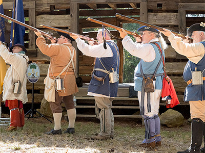 Revolutionary reenactors, image courtesy of SC250.