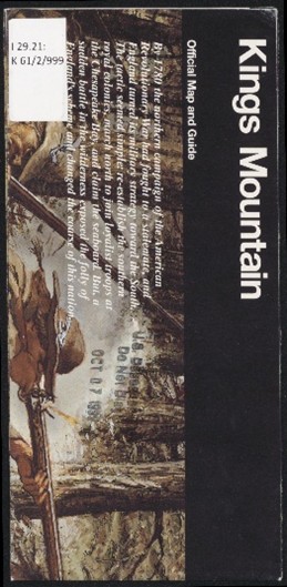 Cover of Kings Mountain official map and guide: Kings Mountain National Military Park, South Carolina.