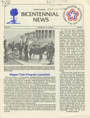 Cover of South Carolina Bicentennial News.