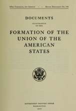 Cover of Documents Illustrative of the Formation of the Union of the American States (1927).