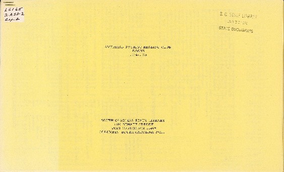 Envelope for American Patriot Reading Club Books, 1974-1975.