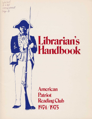 Cover of Librarian’s Handbook: American Patriot Reading Club, 1974/1975.