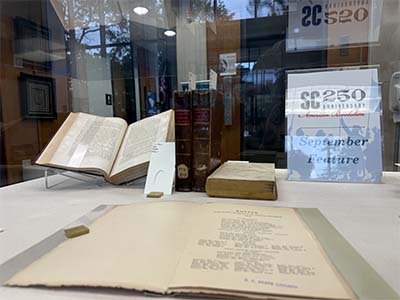 Items in the display case for September.