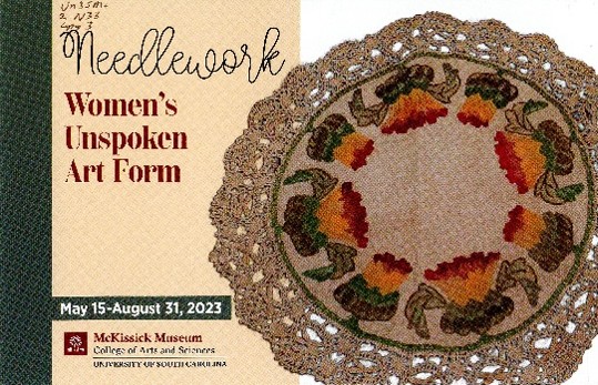 Cover of Needlework: Women's Unspoken Art Form, May 15-August 31, 2023.