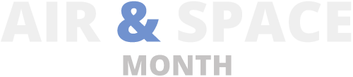 July is Air and Space Month text.