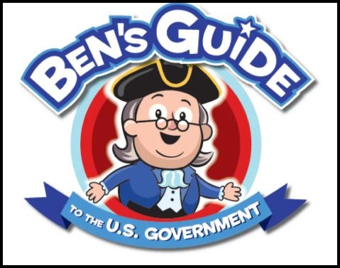 Ben's Guide image with cartoon Ben Franklin character.