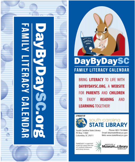 Image of front and back of the DayByDay bookmark.