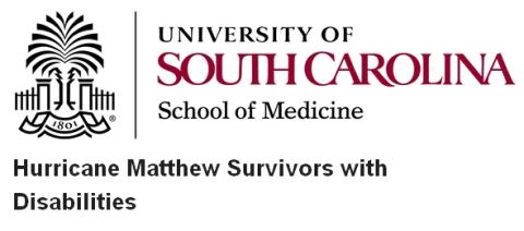 Survey: Hurricane Matthew Survivors with Disabilities