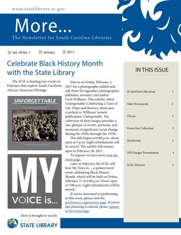 January 2017 More Newsletter cover image