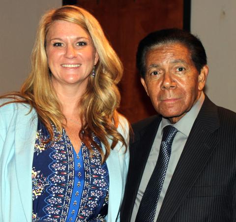 State Library Director Leesa Aiken with Civil Rights Photographer Cecil Williams