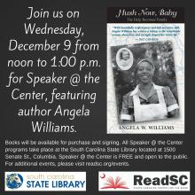 Angela Williams speaker @ the Center graphic