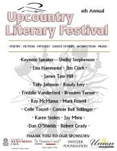 USC-Union to host Upcountry Literary Festival flyer image