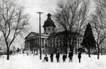 SC Statehouse Snow Scene 1930