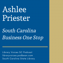LibraryVoicesSC Podcast Image Ashlee Priester SCBOS