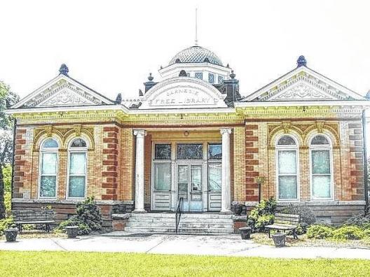 front of union county carnegie library
