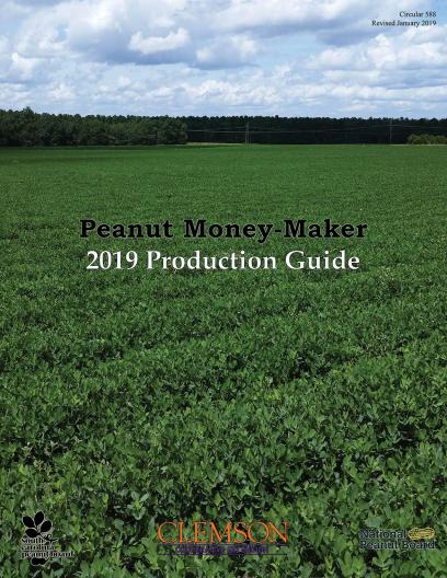 CLEMSON Peanut Money Maker 2019 production guide cover image of peanut field