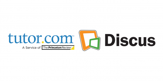 tutor.com and Discus logos